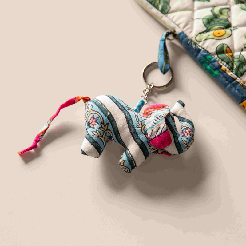 Assorted Colorful Elephant Keychains Set of 2-keychains-House of Ekam