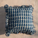 Assorted Set of 3 Indigo Ruffle Blockprint Cushion Covers-Cushion Covers-House of Ekam