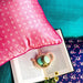 Baby Pink Bandhni Mashru Silk Cushion Cover-Cushion Covers-House of Ekam