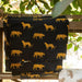 Black Leopard Print Screenprinted Cotton Fabric-fabric-House of Ekam