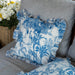 Blue Tropical Dreams Ruffle Cushion Cover-Cushion Covers-House of Ekam