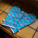Blue daisy oven mitts set of 2-oven mitts-House of Ekam