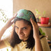 Green Spring Blockprint Hairband-Women accessories-House of Ekam