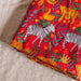Harmony in Synchorny Red Zebra Hand Screenprinted Cotton Fabric-fabric-House of Ekam