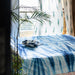 Indigo Shibori Double Bed Bedsheet-Bedsheets-House of Ekam