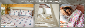 Bed linen - Bedsheets, quilts, dohars & baby linen by House of Ekam