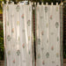 Mughal Garden Blockprint Cotton Slub Curtain-Curtains-House of Ekam