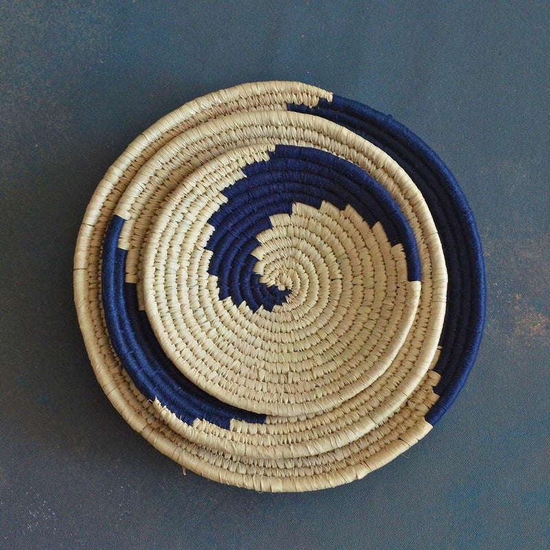 Nila Abstract Sabai Seagrass Handwoven Grass Basket-Sabai baskets-House of Ekam