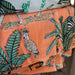 Orange Tropical Safari Hand Screenprinted Cotton Fabric-fabric-House of Ekam
