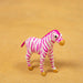 Pink Stripe Zebra Paper Mache Art-paper mache-House of Ekam