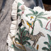 White Tropical Safari Ruffle Cushion Cover-Cushion Covers-House of Ekam