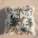 White Tropical Safari Ruffle Cushion Cover-Cushion Covers-House of Ekam