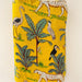 Yellow Tropical Safari Hand Screenprinted Cotton Fabric-fabric-House of Ekam