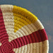Yellow and Red Sabai Handwoven Grass Tray-Sabai baskets-House of Ekam